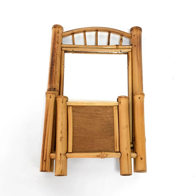 Art Nouveau Bamboo, Rattan & Wood Foldable Table Mirror, 1920s For Sale - Image 14 of 18