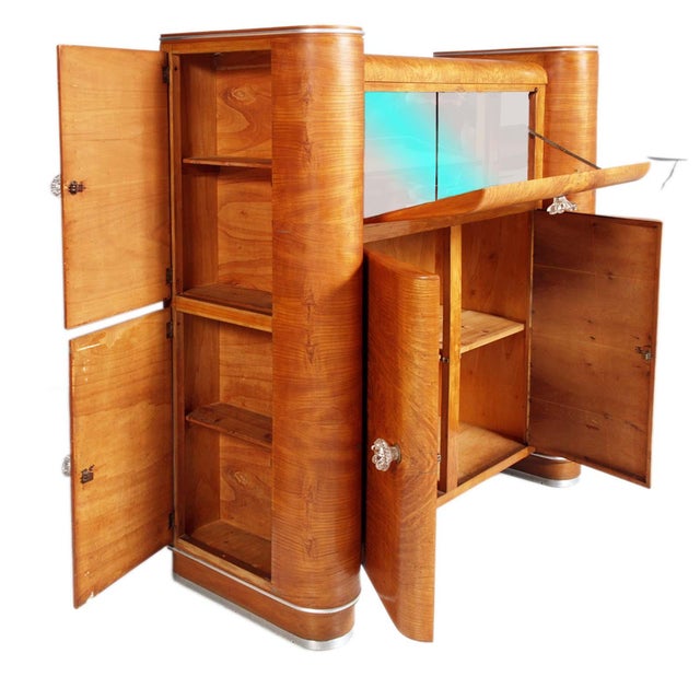 Vintage Art Deco Bar Sideboard by A. Fallica for A. Liporesi, 1940s For Sale - Image 3 of 10