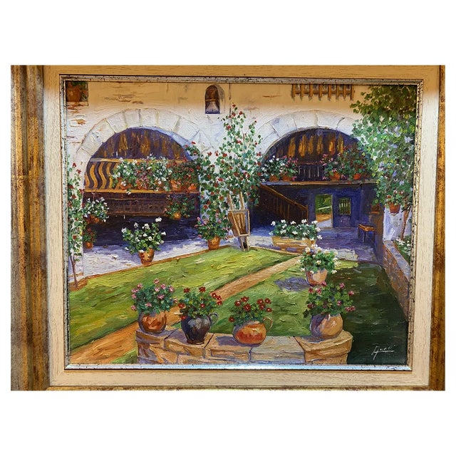 Avel, Patio de Vielha, 2023, Oil on Canvas, Framed For Sale