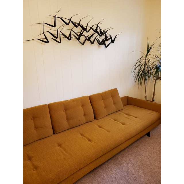 Black 1960s Mid-Century Birds Metal Wall Hanging Sculpture For Sale - Image 8 of 12