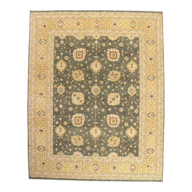 Vintage Pakistani Oushak Rug, 11'11 X 15'00 For Sale