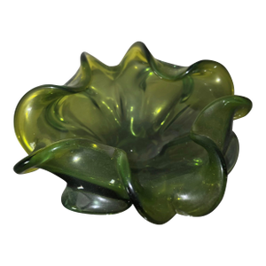 Vintage Murano Glass Bowl Barovier Toso Flower Console Dish