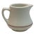 Mid Century Homer Laughlin Ceramic Small Classic Red Line Off White Creamer For Sale