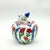 Handmade Ceramic Lidded Bonbonniere Jar Red Tulips and Carnations Round Globe For Sale - Image 6 of 8