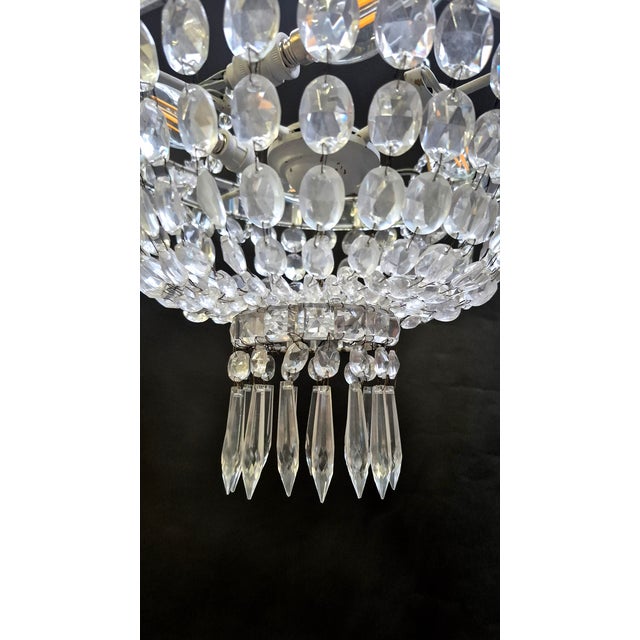 Crystal Basket Chandelier, 1890s For Sale - Image 5 of 10
