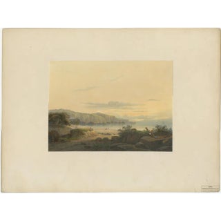 After Salm, Srigonjo Bay, South Coast of Java, 1872, Original Chromolithograph For Sale