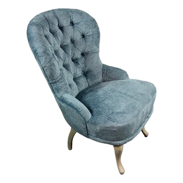 Late 19th Century Light Blue Victorian Chair For Sale