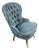 Late 19th Century Light Blue Victorian Chair For Sale