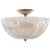 Rosehill Semi-Flush in Hand-Rubbed Antique Brass with White Strie Glass Designer: AERIN Canopy: 5.75" Round Mounting:...