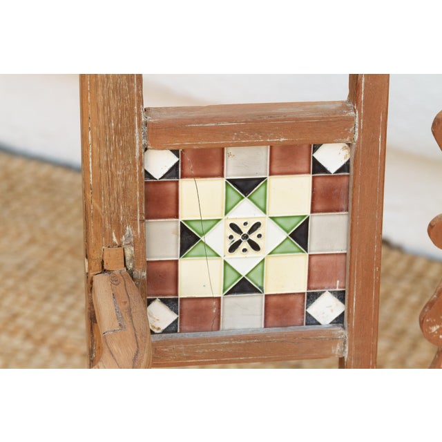 Antique Indian Raj Teak Bench For Sale - Image 9 of 14