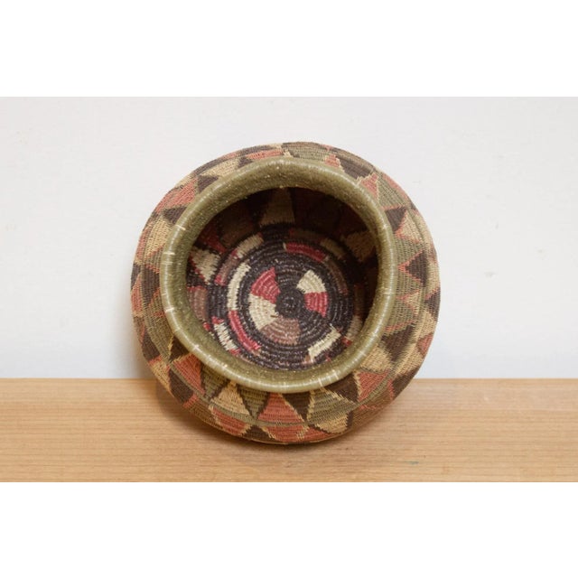 1950s Colorful Finely Woven Tribal Embera Basket For Sale - Image 5 of 7