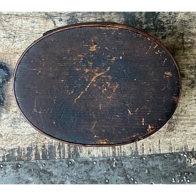 Vintage Rustic Shaker Style Wooden Oval Box For Sale - Image 15 of 17