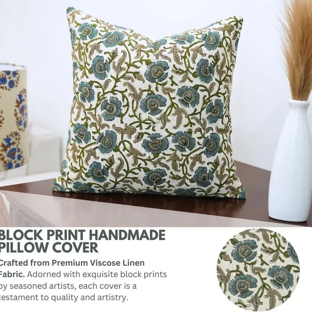 The Vasundhra cushion cover is a tribute to the earth’s beauty, featuring an intricate hand block print that evokes...