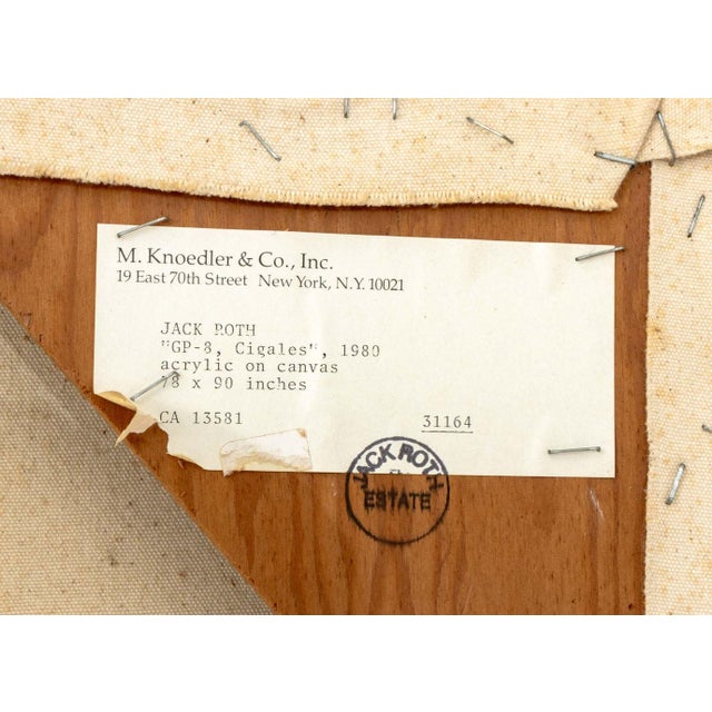 Jack Roth "Gb-8 Cigales" Acrylic on Canvas, 1980 For Sale - Image 10 of 10