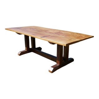 English Rustic Elm Barn Table, 1920s For Sale
