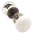Antique White Ceramic & Mercury Glass Passage Door Knob Set For Sale