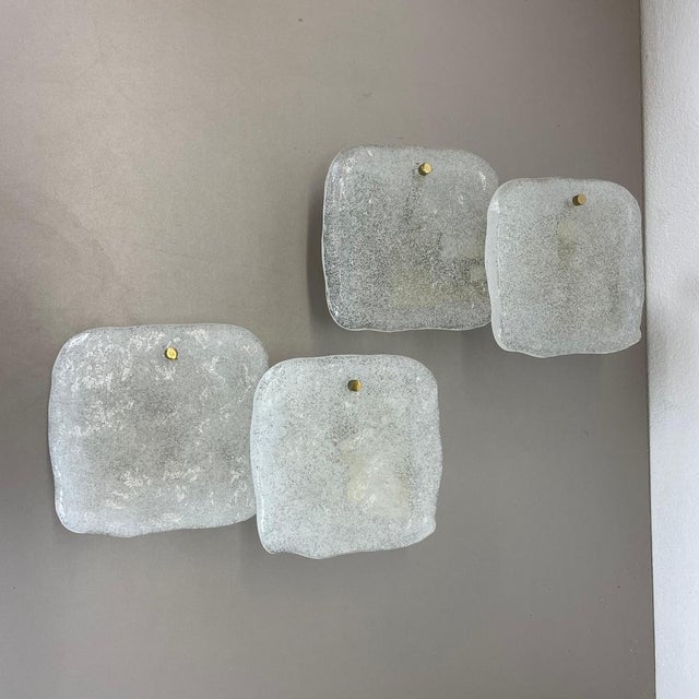 Hollywood Regency Hollywood Regency Ice Glass Wall Lights from Kalmar Leuchten, 1960s, Set of 2 For Sale - Image 3 of 18