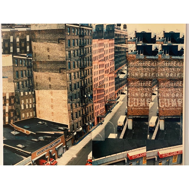 Nearing the West Side Highway approach on West 22nd Street. Signed Muriel Merl 1980s photo collage of an aerial view of...