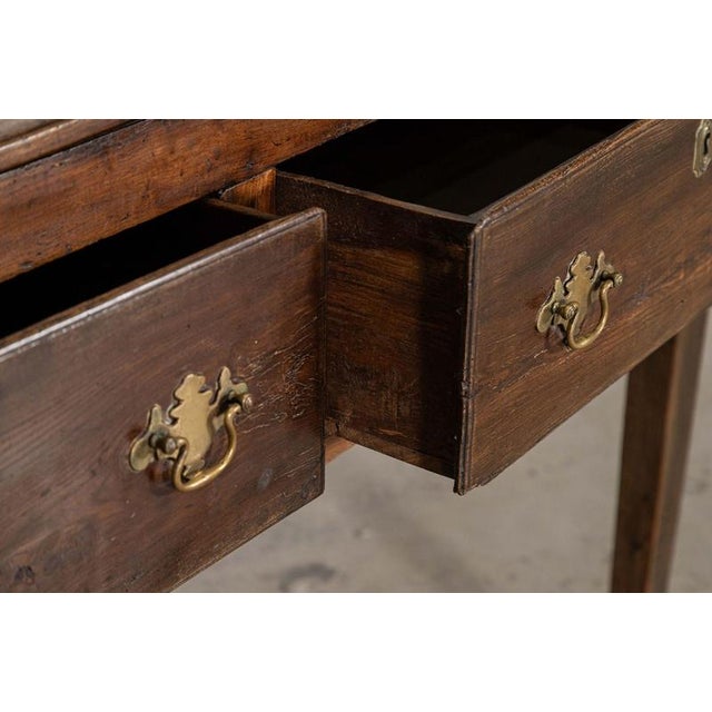 Antique English Oak Vernacular Dresser Base, 1800 For Sale - Image 11 of 16