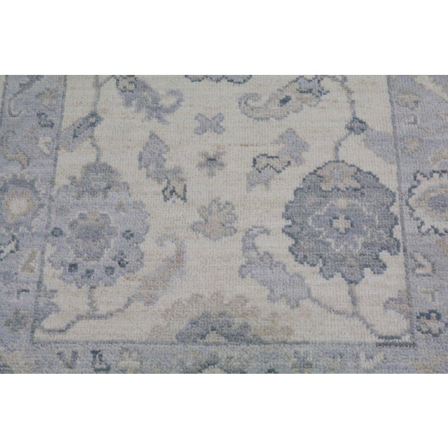 Turkish Turkish Oushak Hand Knotted Wool Rug, 4'x5'8" For Sale - Image 3 of 4