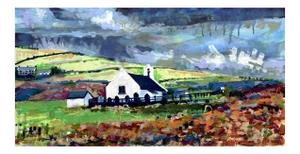 Andrew Francis "Eglwys y Grog, Mwnt" Contemporary British Landscape Oil Painting 2017