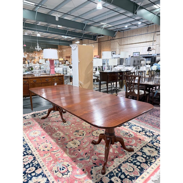 Transitional Late 20th Century Classic Solid Wood Double Pedestal Dining Table For Sale - Image 3 of 10