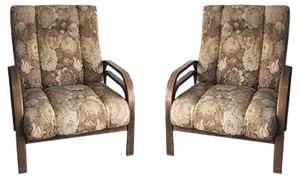 Set of Vintage Art Deco Armchairs, 1930s