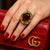 Late 20th Century Bochic “Orient” Vintage Emerald, Ruby & Pink Tourmaline Ring Set 18 K Gold & Sil For Sale - Image 5 of 11