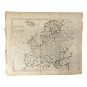 18th Century Engraving "A New & Accurate Map of Europe" by Thomas Bowen
