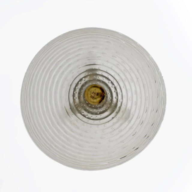 Art Deco Murano Italian Glass Pendant Chandelier Pulegoso attributed to Ercole Barovier, 1930s For Sale - Image 4 of 8