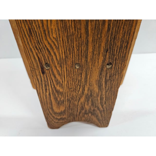 Antique Oak Plant Stand For Sale - Image 11 of 13