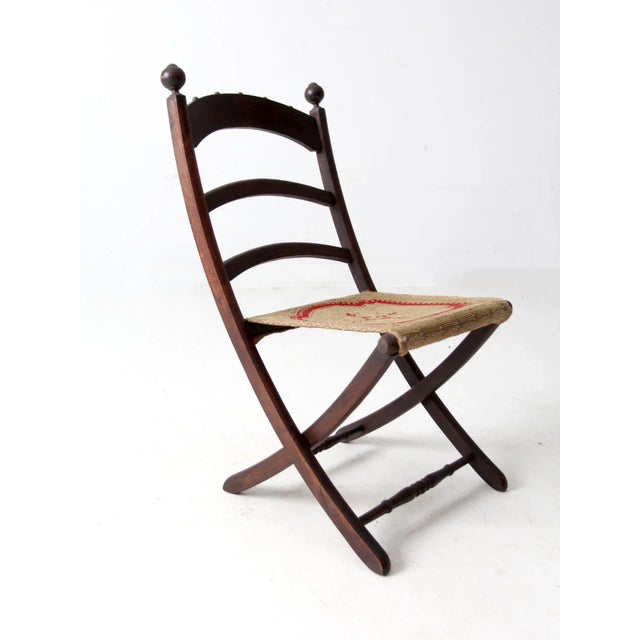 Antique Victorian Folding Camp Chair For Sale - Image 6 of 12