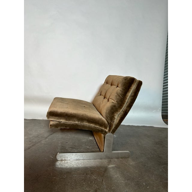 1970s Italian Mid-Century Tufted Lounge Chair For Sale - Image 4 of 4