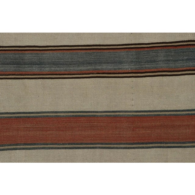 1950s Vintage Afghani Tribal Kilim Rug With Stripes For Sale In New York - Image 6 of 7
