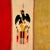 Mexican Antique 1920-30s Mexican Bandera Saltillo Serape Woven Eagle Flag Mat 20x17" For Sale - Image 3 of 6