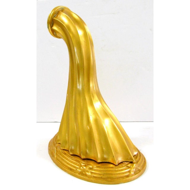Metal Sherle Wagner Gold Plated Ribbon & Reed Wall Mount Tub Spout 0818tub-Gp For Sale - Image 7 of 12