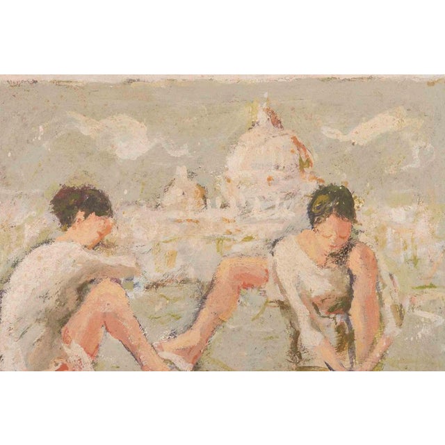 Modern Franco Marzilli, Ballerinas with Saint Peter (Rome) on the Background, 1970s For Sale - Image 3 of 6