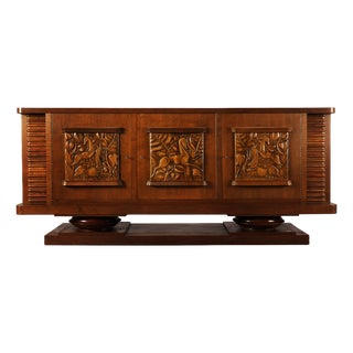 Art Deco French Oak Sideboard from Jacques Klein, 1925 For Sale