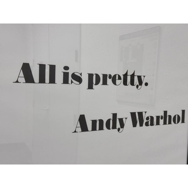 Metal Andy Warhol "All Is Pretty" Exhibition Poster Print, Framed For Sale - Image 7 of 12