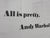 Metal Andy Warhol "All Is Pretty" Exhibition Poster Print, Framed For Sale - Image 7 of 12