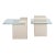 Post Modern Textured Plaster and Cantilevered Glass Side Tables - a Pair For Sale