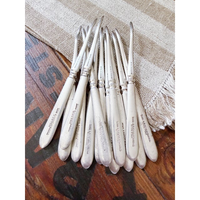 International Silver 1920s Set of Silver Nut Picks From the Hotel Lincolnshire in Boston - 12 pcs For Sale - Image 4 of 6