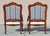 Late 19th Century Antique French White Upholstered Walnut Armchairs | 19th Century Hand-Carved Louis Style Fauteuil Chairs With Striped Back - Set of 2 For Sale - Image 5 of 11