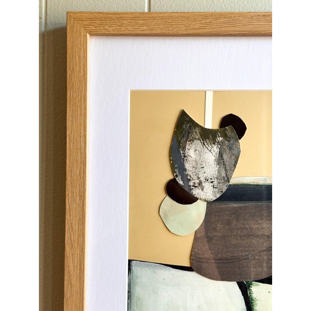 Abstract "Vessel 5" Original Mixed-Media Framed Collage on Paper by Zac Woodiel For Sale - Image 3 of 11