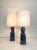 Blue Ceramic Table Lamps by Nils Thorsson for Fog & Morup, 1960s, Set of 2 For Sale - Image 11 of 12