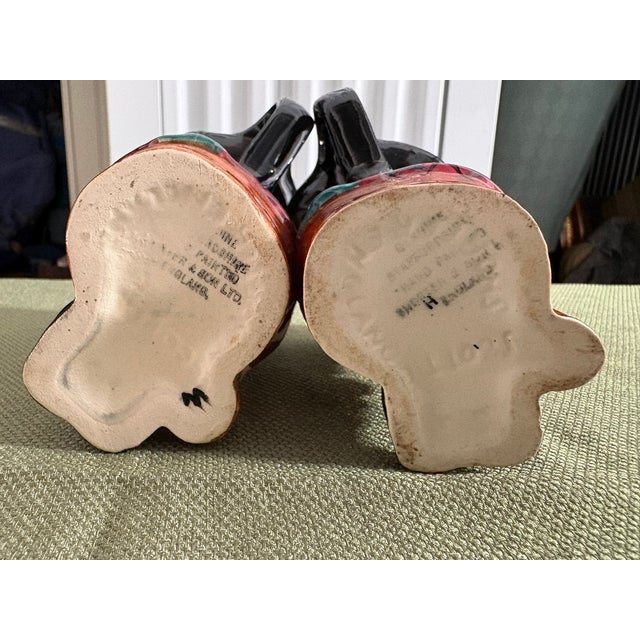 Ceramic Pair of Vintage English Shorter & Son Porcelain Toby Mugs, Mid-20th Century For Sale - Image 7 of 8