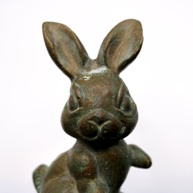 Vintage H.W. Axford Artisan Cast Bronze Bunny Rabbit Spigot - Arrowhead Brass Faucet For Sale - Image 4 of 8