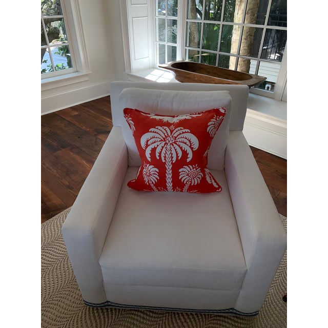 2020s Thibaut Summerhouse Collection Coral Palm Pillows- Set of 2 For Sale - Image 5 of 6