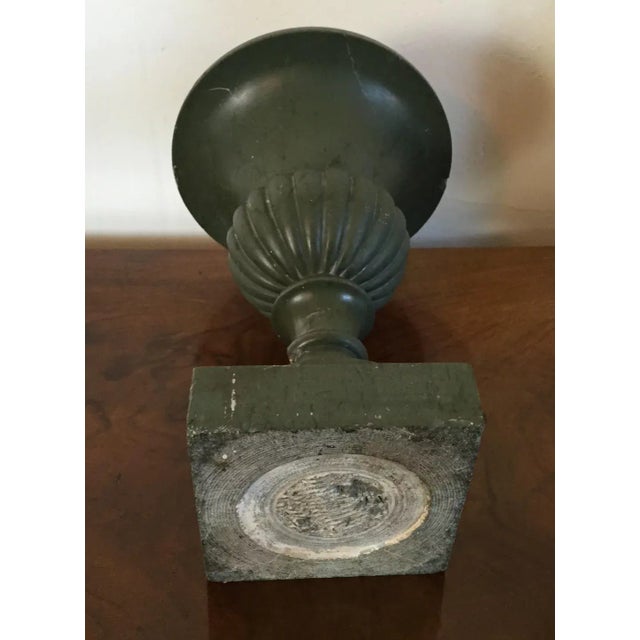 19th Century English Regency Carved Green Marble Urn For Sale - Image 10 of 11