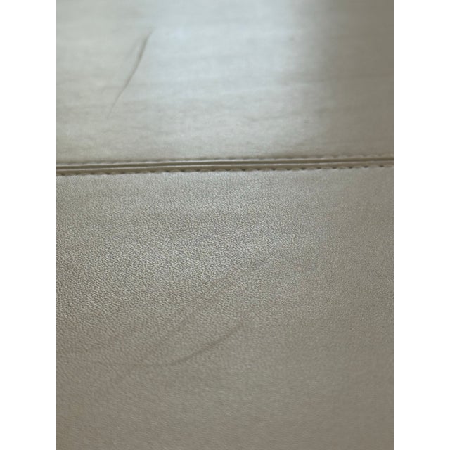 Beige Leather Christian Liaigre Chaise Lounge For Sale - Image 8 of 13